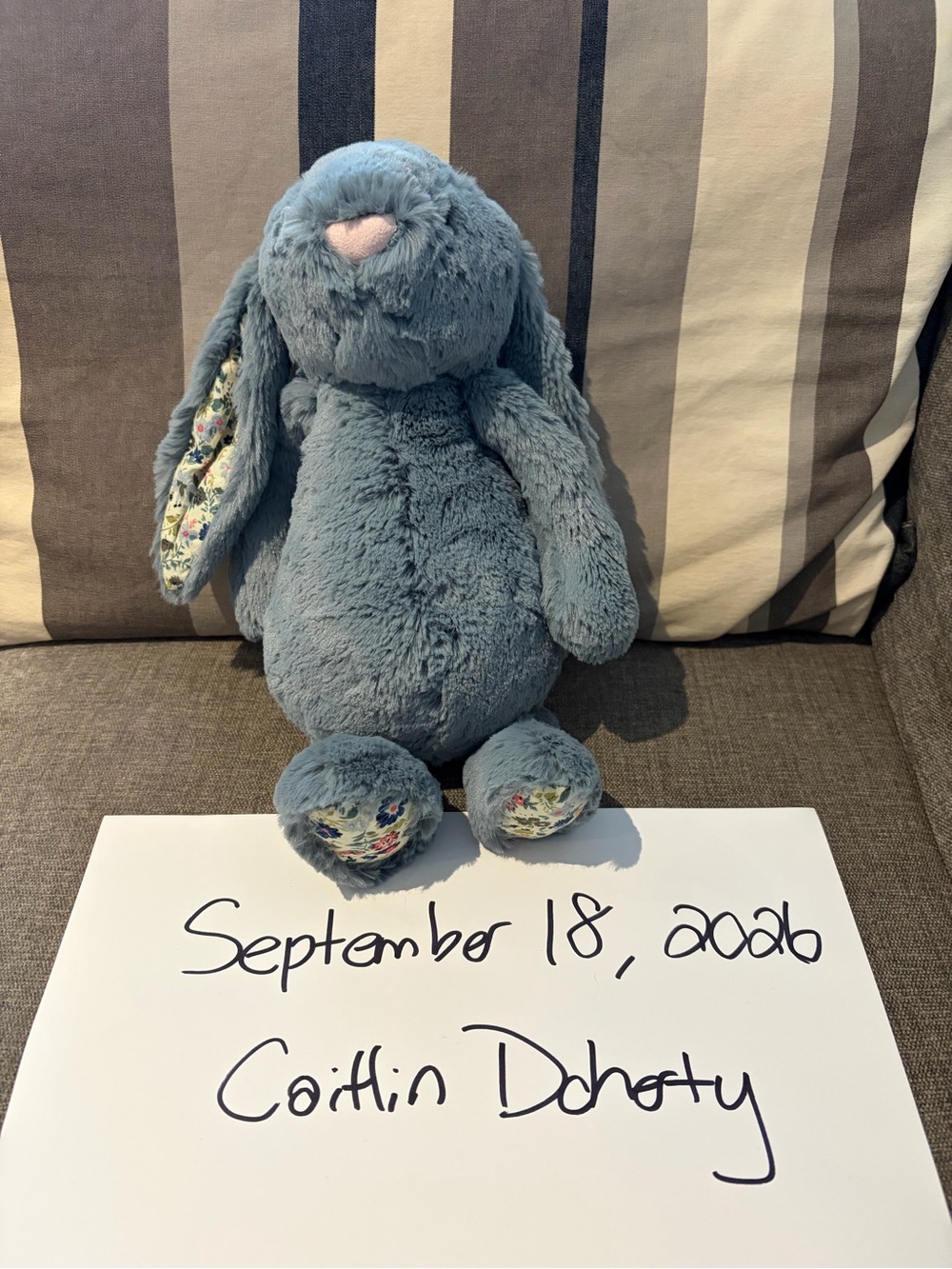 BNWOT jellycat dusky blue blossom bunny